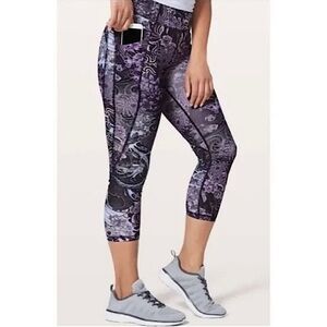 LULULEMON Time To Sweat crop purple leggings